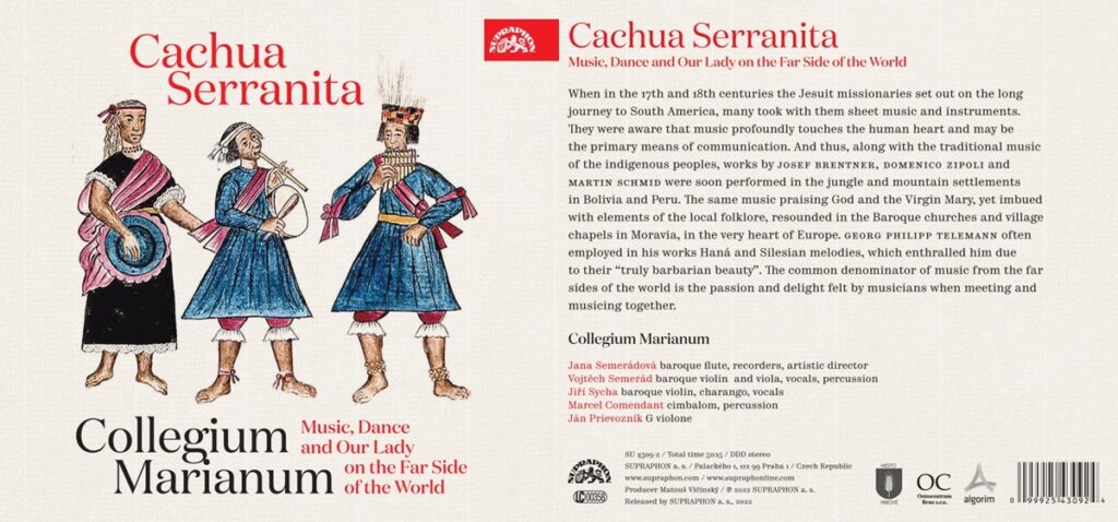 Okładka przednia i tylna płyty Collegium Marianum pt. Cachua Serranita