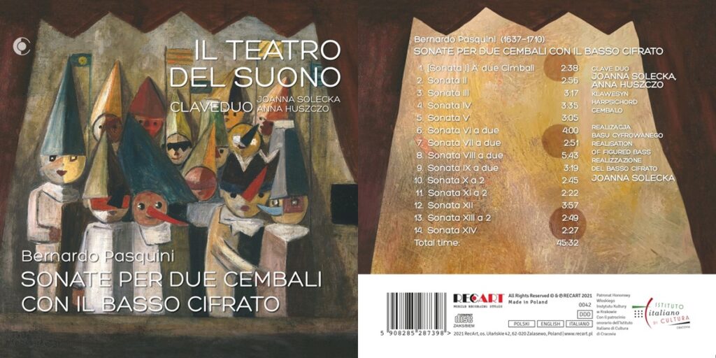 Okładka przednia i tylna płyty ClaveDuo pt. Il Teatro Del Suono