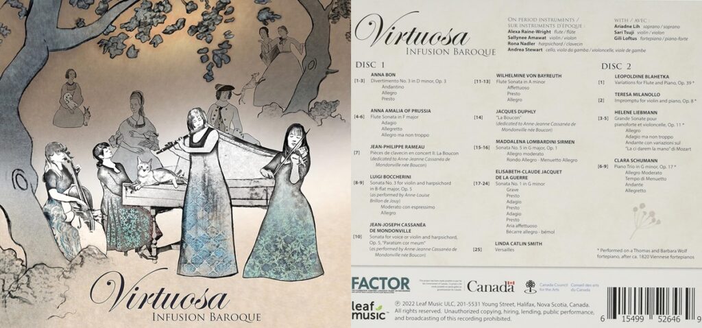 Okładka przednia i tylna płyty Bayreuth / Infusion Baroque pt. Virtuosa