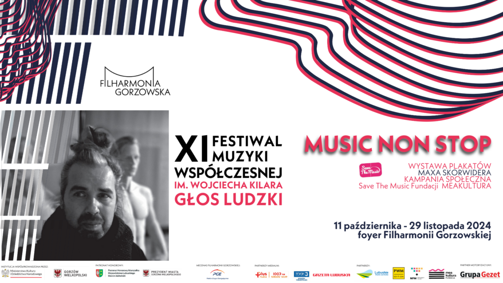 Grafika wystawy Music Non Stop w Filharmonii Gorzowskiej