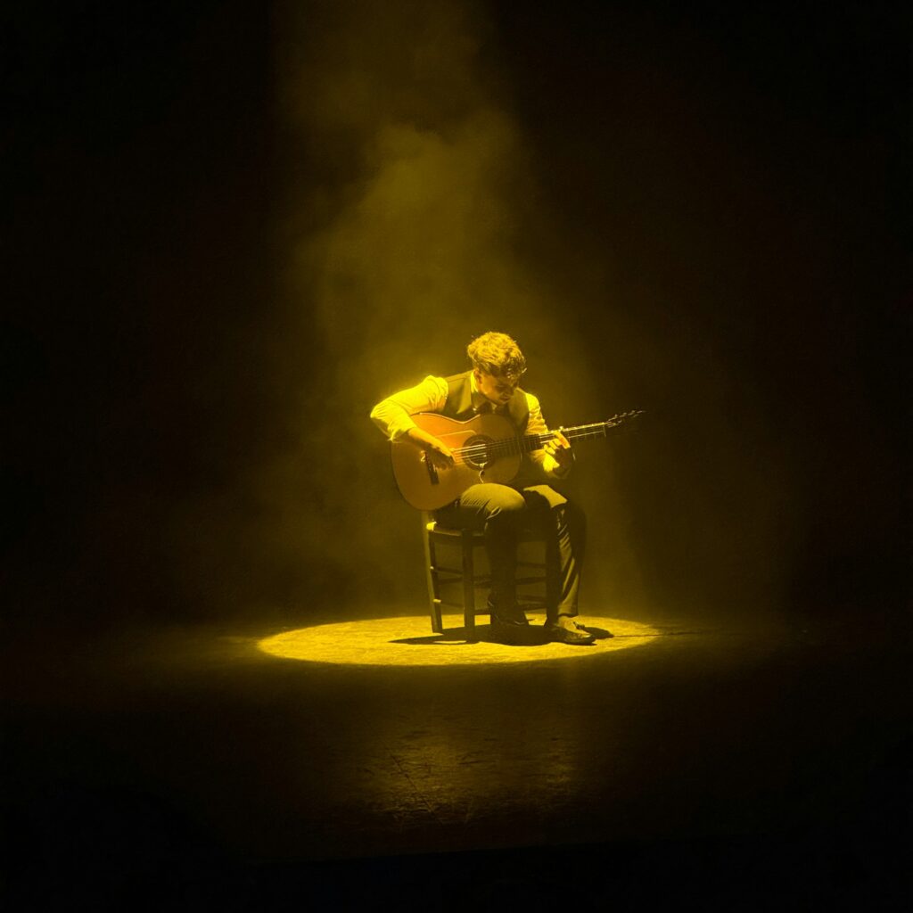 gitarzysta solista na scenie