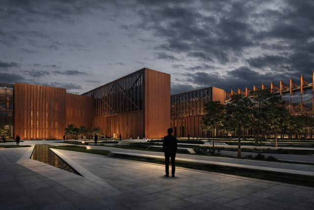 Wizualizacja obiektu Teatru Tańca w Bytomiu.