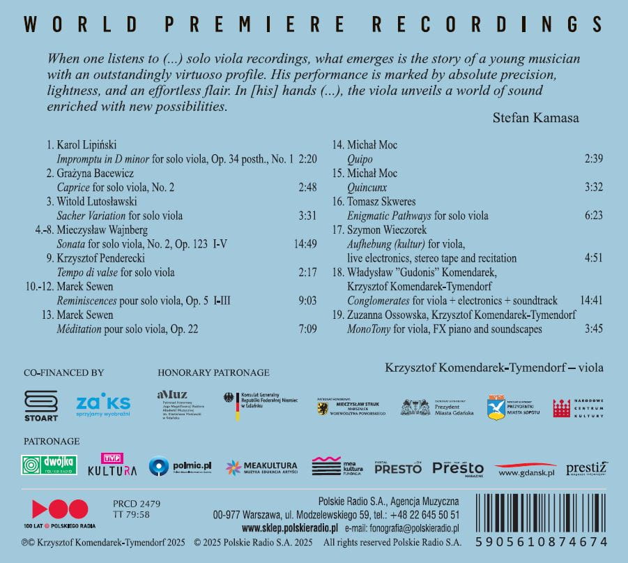 tył okładki płyty Violand